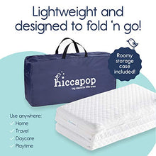 Load image into Gallery viewer, hiccapop Tri-fold Pack n Play Mattress Pad with Firm (for Babies) & Soft (Toddlers) Sides | Portable Foldable Playard Mattress, Playpen Mattress for Pack and Play Crib | Includes Carry Case