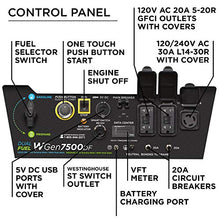 Load image into Gallery viewer, Westinghouse WGen7500DF Dual Fuel Portable Generator 7500 Rated & 9500 Peak Watts, Gas or Propane Powered, Electric Start, Transfer Switch Ready, CARB Compliant