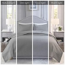 Load image into Gallery viewer, Comfort Spaces Kienna Quilt Set - Luxury Double Sided Stitching Design, All Season, Lightweight, Coverlet Bedspread Bedding, Matching Shams, Gray Full/Queen(90"x90") 3 Piece