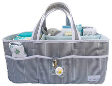 Load image into Gallery viewer, Lily Miles Baby Diaper Caddy - Large Organizer Tote Bag for Infant Boy or Girl - Baby Shower Gift - Nursery Must Haves - Registry Favorites - Collapsible Newborn Caddie Car Travel