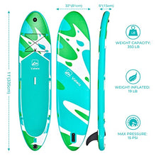 Load image into Gallery viewer, Valwix Inflatable Stand Up Paddle Board with High Pressure Electric Pump & Sports Camera Holder, 11' x 32" x 6" All Around Paddleboard, Wide Stance SUP 350lbs Max. Load