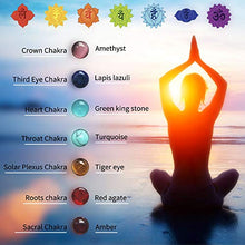 Load image into Gallery viewer, ASTRYAS Healing Crystal Pendant Men's and Women's 7 Chakra Balanced Gemstone Necklace with 18" Stainless Steel Chain Strap Gift Box - Amethyst