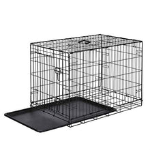 Load image into Gallery viewer, AmazonBasics Single Door Folding Metal Dog Crate Kennel with Tray, 36 x 23 x 25 Inches
