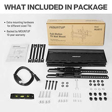 Load image into Gallery viewer, MOUNTUP TV Wall Mounts - Full Motion TV Wall Mount for 26-55 Inch Flat Screens and Curved TVs up to 88 LBS, Wall Mount TV Bracket with Dual Swivel Articulating Arms, Max VESA 400x400mm MU0010