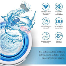 Load image into Gallery viewer, Portable Mini Turbo Washing Machine - Multifunctional Ultrasonic Turbine Travel Foldable Washer, Compact Laundry Machines with Tub Bucket, USB Powered Energy Saving for Dorms Apartments Camping Trip