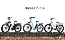 Load image into Gallery viewer, SOHOO 48V 750W 16Ah 26inches Step-Thru Beach Cruiser Electric Bicycle City E-Bike Mountain Bike, Blue, X-Large