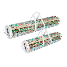 Load image into Gallery viewer, Elf Stor 798976 Christmas Birthday Holiday Storage Set of 2 | Holds 40" & 31" Wrapping Paper Rolls, One Bag for Each, 1 Pack Clear