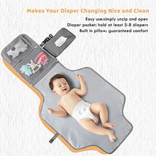 Load image into Gallery viewer, Portable Changing Pad, Waterproof Detachable Travel Changing pad for Newborn Girl Boy, Baby Changing Mat with Wipes Pocket & Shoulder Strap Foldable Diaper Changing pad, Baby Shower Gifts