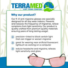 Load image into Gallery viewer, Migraine Glasses for Migraine Relief and Light Sensitivity Relief Terramed Sparrow Unisex Women or Men | Fl-41 Migraine Glasses for Computers Indoor Reading Photophobia Eye Strain (Mercury)
