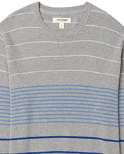 Load image into Gallery viewer, Goodthreads Men's Soft Cotton Multi-Color Striped Crewneck Sweater, Grey Gradient, X-Large