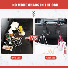 Load image into Gallery viewer, 4Pcs Car Headrest Hooks - Car Hooks for Purses and Bags - Double-Hook Design Car Seat Hooks Handbag Hook Holder Car Hook Holder for Purses Bags Umbrellas Outerwear Bottle