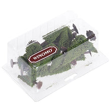Load image into Gallery viewer, WINOMO 15pcs Green Scenery Landscape Model Cedar Trees