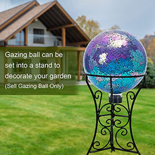 Load image into Gallery viewer, VCUTEKA Gazing Ball, Glass Mosaic Gazing Balls Sphere for Garden Lawn Outdoor Ornament Yard Decorative, 10-Inch, Purple