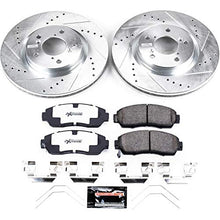 Load image into Gallery viewer, Power Stop K5857-26 Front Z26 Carbon Fiber Brake Pads with Drilled & Slotted Brake Rotors Kit