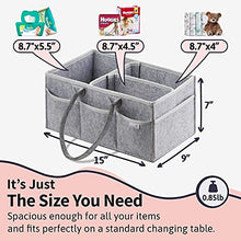 Load image into Gallery viewer, Putska Baby Diaper Caddy Organizer: Portable Holder Bag for Changing Table and Car, Nursery Essentials Storage bins gifts with 2 Pacifier Clips, 2 Bibs…