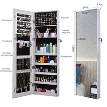Load image into Gallery viewer, AOOU Jewelry Organizer Jewelry Cabinet,Full Screen Display View Larger Mirror, Full Length Mirror,Large Capacity Dressing Mirror Makeup Jewelry Armoire,White