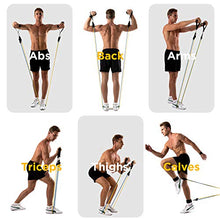 Load image into Gallery viewer, FITFORT Resistance Bands Set Exercise Bands - Workout Bands Stackable up to 150lb, Indoor/Outdoor Fitness Bands with Door Anchor & Handles for Strength, Slim, Yoga, Home Gym Equipment for Men/Women