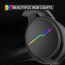 Load image into Gallery viewer, Jeecoo Xiberia USB Pro Gaming Headset for PC- 7.1 Surround Sound Headphones with Noise Cancelling Microphone- Memory Foam Ear Pads RGB Lights for Laptops