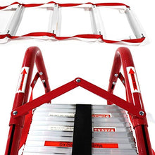Load image into Gallery viewer, PetGirl Retractable 5 or 6 Story Fire Escape Ladder Portable Emergency Escape Ladder 50 Feet with Anti-Slip Rungs