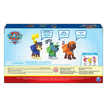 Load image into Gallery viewer, Paw Patrol, Action Pack Pups Chase, Rocky and Zuma 3-Pack of Collectible Figures with Sounds and Phrases