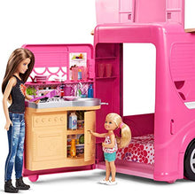 Load image into Gallery viewer, Barbie Pop-Up Camper Transforms into 3-Story Play Set with Pool