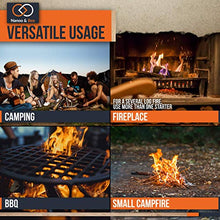 Load image into Gallery viewer, Nanoo and Bee Friendly Fire Starters with a Twist: Approx 45 Wood Fiber Wax Lighters Plus Wood Chips and Bag for Campfires, Fireplaces, BBQs, Smokers