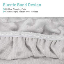 Load image into Gallery viewer, Babebay Changing Pad Cover - Ultra Soft Minky Dots Plush Changing Table Covers Breathable Changing Table Sheets Wipeable Changing Pad Covers Suit for Baby Boy and Baby Girl (Pink & Lt Gray)