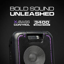 Load image into Gallery viewer, Dolphin SP-210RBT Portable Bluetooth Party Speaker on Wheels with Lights, 10" PartyBox