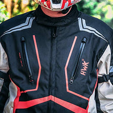 Load image into Gallery viewer, Motorcycle Jacket For Men Textile Motorbike Dualsport Enduro Motocross Racing Biker Riding CE Armored Waterproof All-Weather (Red, Medium)