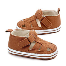 Load image into Gallery viewer, Sawimlgy Baby Girls Boys Sandals Summer Flower Dress Shoe Canvas Sneaker Soft Sole PU Leather Infant Toddler First Walkers Cribing Shoes
