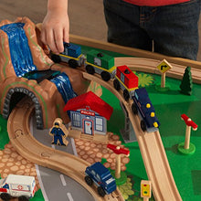 Load image into Gallery viewer, KidKraft Waterfall Mountain Train Set and Table