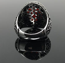 Load image into Gallery viewer, KAR 925K Stamped Sterling Silver Agate (Aqeeq) Men's Ring I1T (9)