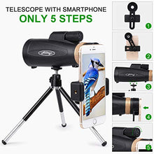 Load image into Gallery viewer, Allkeys 16x55 High Definition Monocular Telescope and Quick Smartphone Holder,2020 Newest Waterproof Monocular,Day & Low Night Vision,BAK4 Prism for Wildlife Bird Watching Hunting