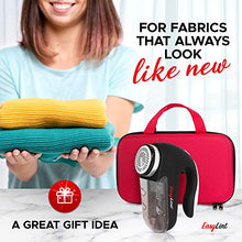 Load image into Gallery viewer, Alwayslux EasyLint Professional Sweater Shaver Best Rated Lint Fuzz Pill Remover for Clothes, Fabrics and Furniture. Includes Zipper Storage Case.
