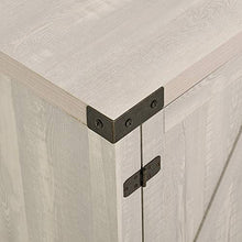 Load image into Gallery viewer, Walker Edison Georgetown Modern Farmhouse Double Barn Door Fireplace TV Stand for TVs up to 65 Inches, 58 Inch, Stone Grey