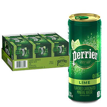 Load image into Gallery viewer, Perrier Lime Flavored Carbonated Mineral Water, 8.45 Fl Oz (Pack of 30)Slim Cans