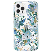 Load image into Gallery viewer, Rifle Paper Co - Case for iPhone 12 and iPhone 12 Pro (5G) - 10 ft Drop Protection - 6.1 inch - Garden Party Blue
