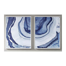 Load image into Gallery viewer, Madison Park Ethereal Wall Art-Multi Blue, Print in White Frame Modern Abstract Stretched 2 Piece Set Painting Living Room Décor, Each Canvas: 23.5" W x 29.5" H x 1.625" D, 2 Count