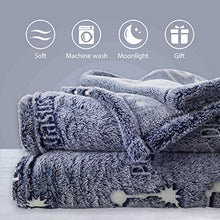 Load image into Gallery viewer, Kanguru Glow in The Dark Constellation Blanket, Christmas Thanksgiving Blanket Gifts for Birthday Kids Women Girls Boy Best Friend