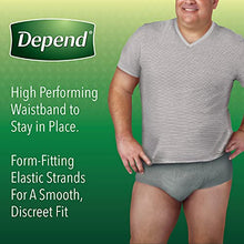 Load image into Gallery viewer, Depend Fit-Flex Adult Incontinence Underwear for Men, Disposable, Maximum Absorbency, Grey, X-Large, 68 Count