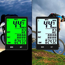Load image into Gallery viewer, DINOKA Wireless Bike Computer,Multifunction Wireless with Extra Large LCD Backlight Display Bike Speedometer and Odometer with Automatic Wake-up Multifunction Fits All Bikes