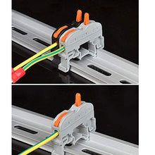 Load image into Gallery viewer, UOHGDPY DIN Rail Terminal Blocks,Universal Compact Wire Wiring Connector (40 pcs connectors+4 pcs Article in parallel+4 pcs Digital identification+40 pcs screw)