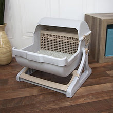 Load image into Gallery viewer, Le you pet semi-automatic quick cleaning cat litter box, Luxury cat toilet(white / milk brown)