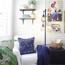 Load image into Gallery viewer, Brightech Teardrop - Floor Lamp Matches Industrial, Farmhouse & Rustic Living Rooms – Standing Tree Lamp with 3 Elegant Cage Heads & Edison LED Bulbs - Tall Vintage Pole Light - Black