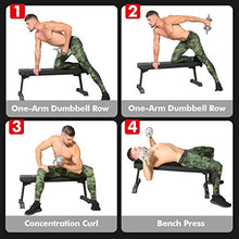 Load image into Gallery viewer, BangTong&Li Flat Weight Bench Utility Workout Exercise Training Equipment for Fitness