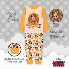 Load image into Gallery viewer, Disney Kids' Minnie and Mickey Seasonal Snug-Fit Cotton Pajamas, Cute Turkey, 4T