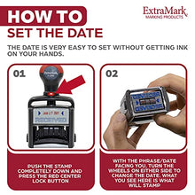 Load image into Gallery viewer, Heavy Duty Style Office Date Stamp with Posted - Self Inking Dater - Style A - Red Ink Color