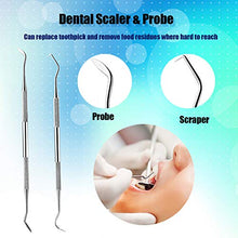 Load image into Gallery viewer, Dental Tools Stainless Steel Dental Pick Dental Floss Dental Hygiene Tool Set Tooth Scraper Plaque Tartar Remover Dental Tweezers Gum Floss for Personal Oral Care & Pet Use (6 Pack)