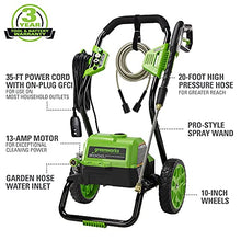 Load image into Gallery viewer, Greenworks 2000 Max PSI @ 1.1 GPM (13 Amp) Electric Pressure Washer GPW2000-1RB