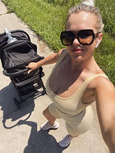 Load image into Gallery viewer, OQQ Women's 3 Piece Outfits Ribbed Seamless Exercise Scoop Neck Sports Bra One Shoulder Tops High Waist Shorts Active Set Beige